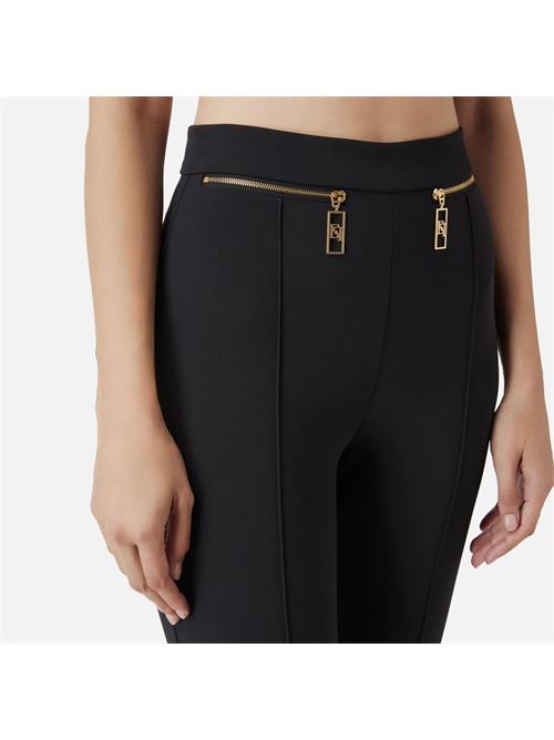 Pantalone dritto in crêpe con zip ELISABETTA FRANCHI | PA03646E246E2110